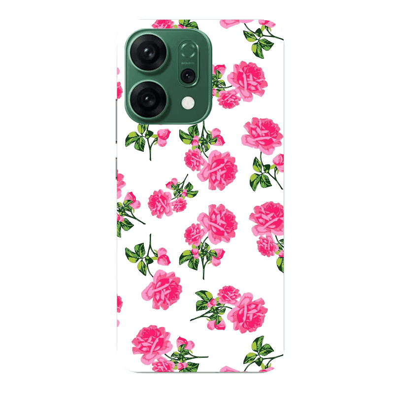 Oppo RENO 14 Roses White Transparent Silicone TPU Θήκη